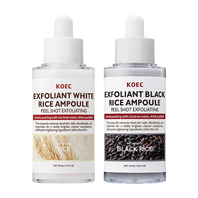 Glow Rice Ampoule Rice Essence Moisturizing and Hydrating Gentle Cleansing Peel Shot Exfoliant Repair Skin Niacinamide Essences